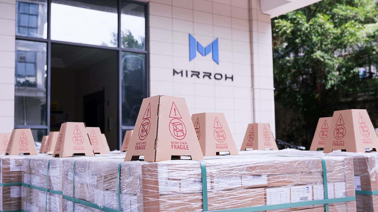 MIRROH smart mirror final protection and secure packaging process for safe shipping